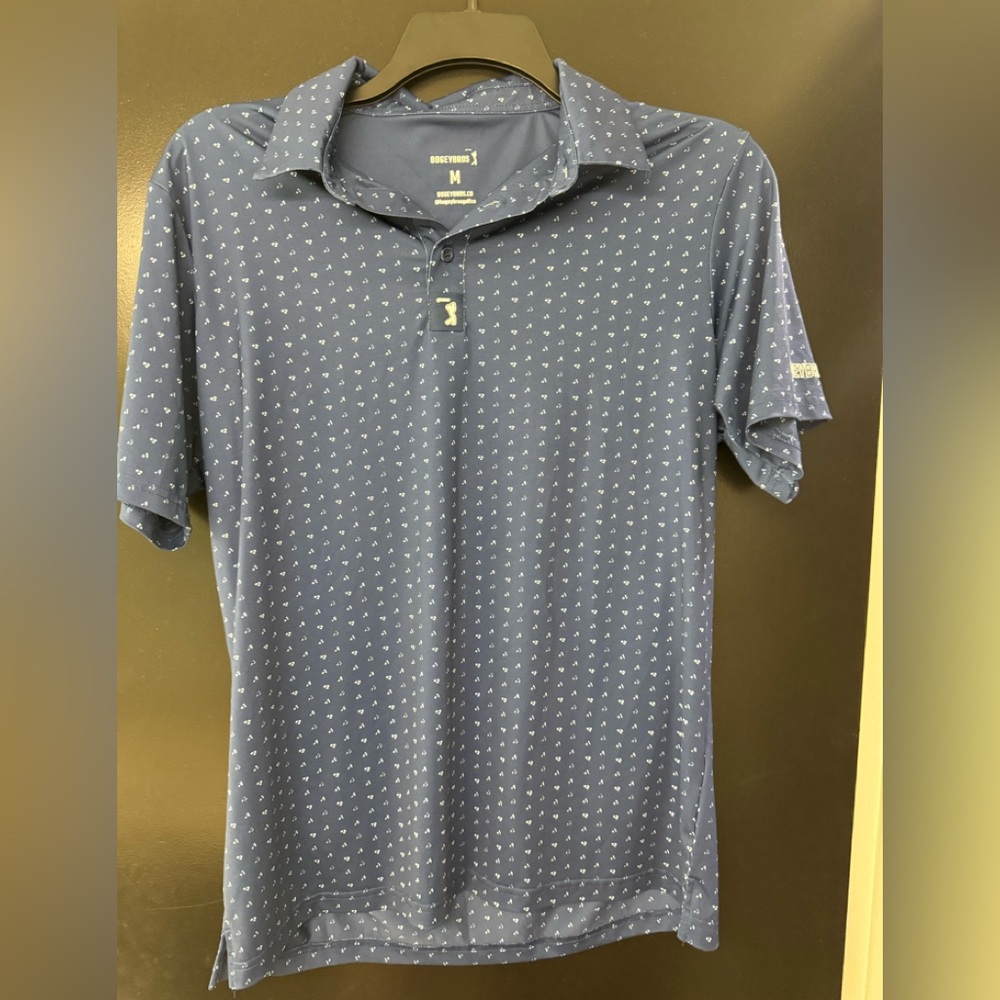 Bogey Bros "Big Numbers" men's performance golf polo shirt.